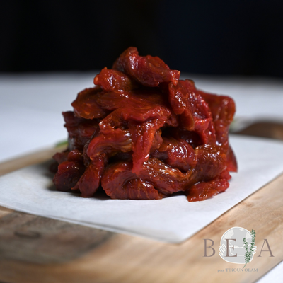 Effiloché de boeuf mariné