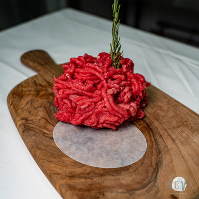Préparation de viande hachée de boeuf